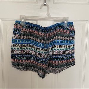Tribal print shorts